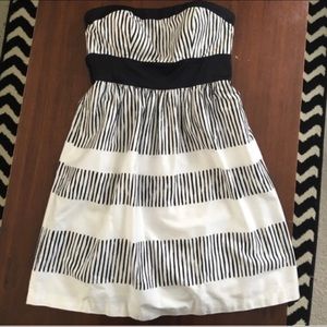 Max & Cleo Black and White Striped Dress